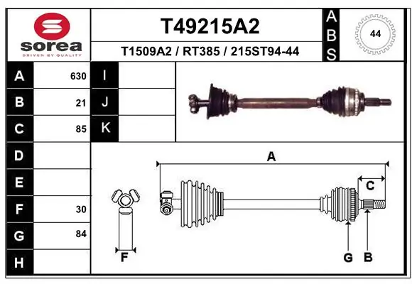 Drive Shaft T49215A2