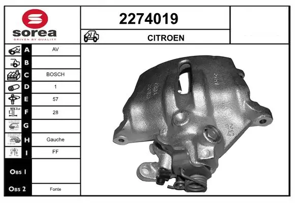 Brake Caliper 2274019