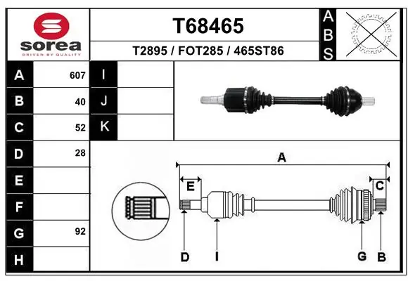 Drive Shaft T68465