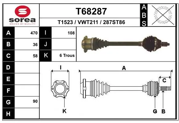 Drive Shaft T68287