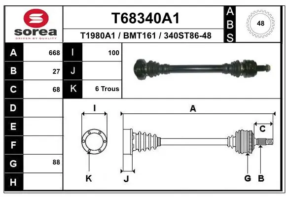 Drive Shaft T68340A1