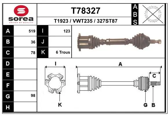 Drive Shaft T78327