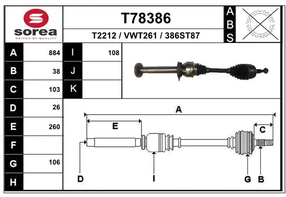 Drive Shaft T78386