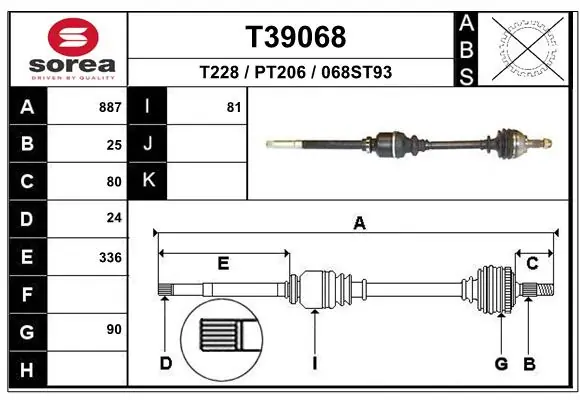 Drive Shaft T39068