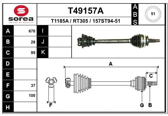 Drive Shaft T49157A