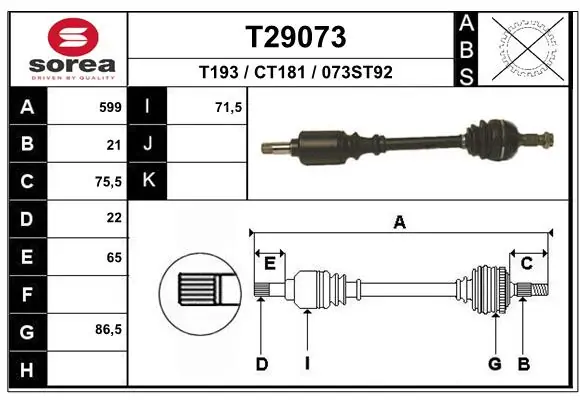 Drive Shaft T29073