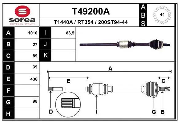 Drive Shaft T49200A