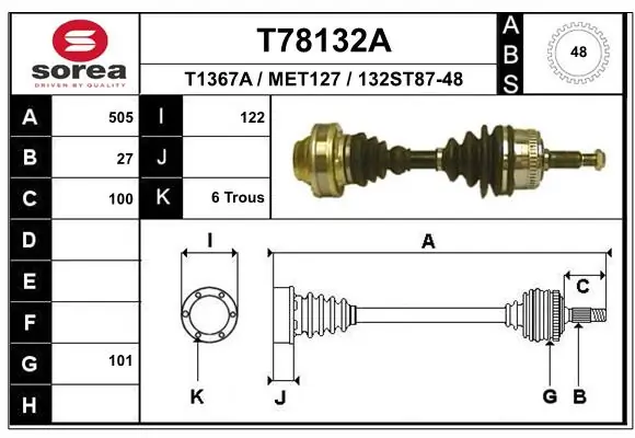 Drive Shaft T78132A