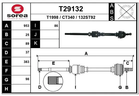 Drive Shaft T29132