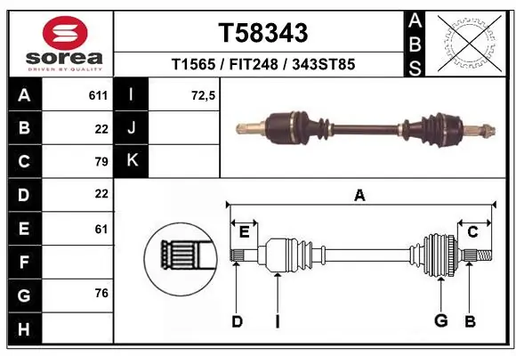 Drive Shaft T58343