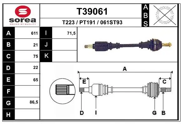 Drive Shaft T39061