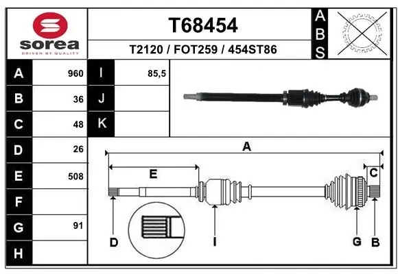 Drive Shaft T68454
