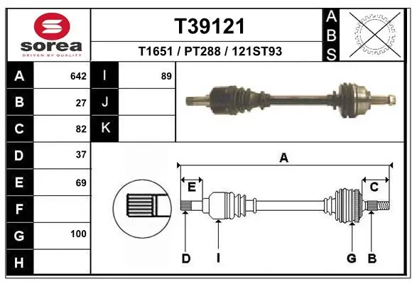 Drive Shaft T39121