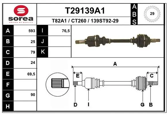 Drive Shaft T29139A1
