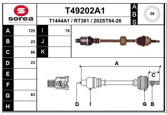 Drive Shaft T49202A1