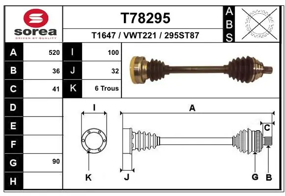 Drive Shaft T78295