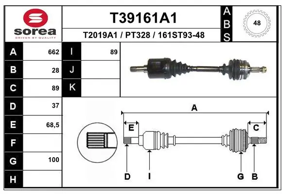 Drive Shaft T39161A1