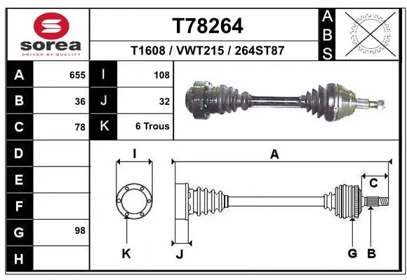 Drive Shaft T78264