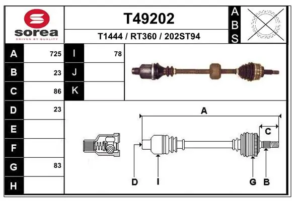 Drive Shaft T49202