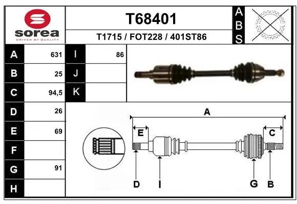 Drive Shaft T68401