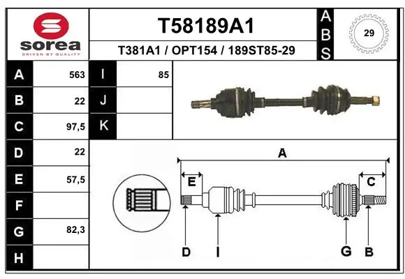 Drive Shaft T58189A1