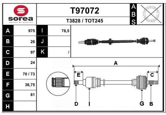 Drive Shaft T97072