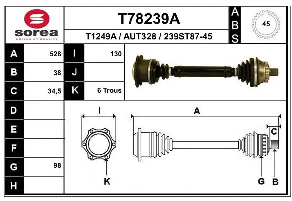Drive Shaft T78239A