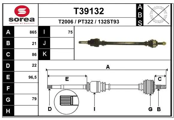 Drive Shaft T39132