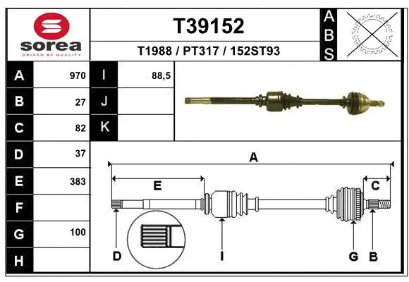 Drive Shaft T39152