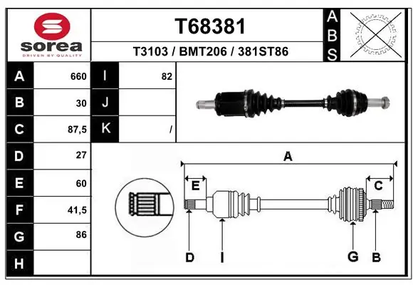 Drive Shaft T68381