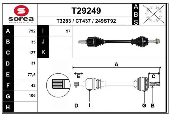 Drive Shaft T29249