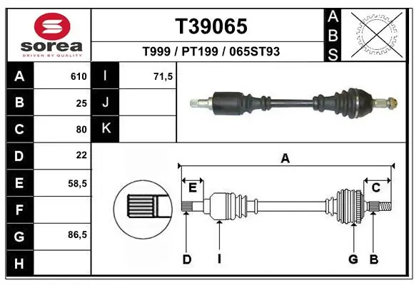 Drive Shaft T39065