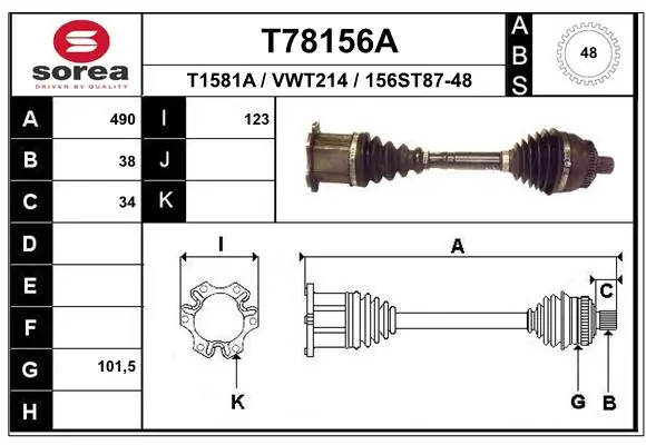 Drive Shaft T78156A