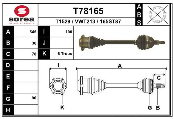 Drive Shaft T78165