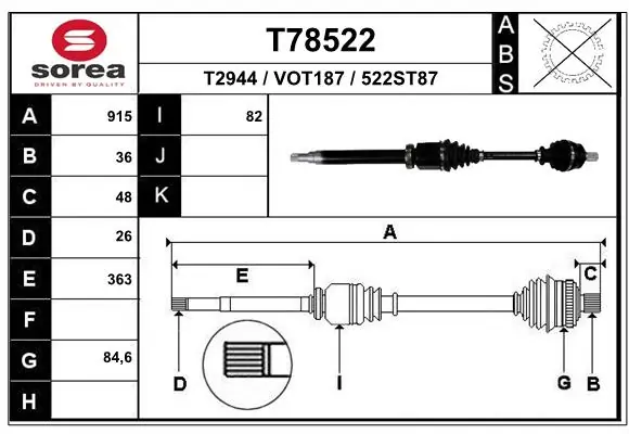 Drive Shaft T78522