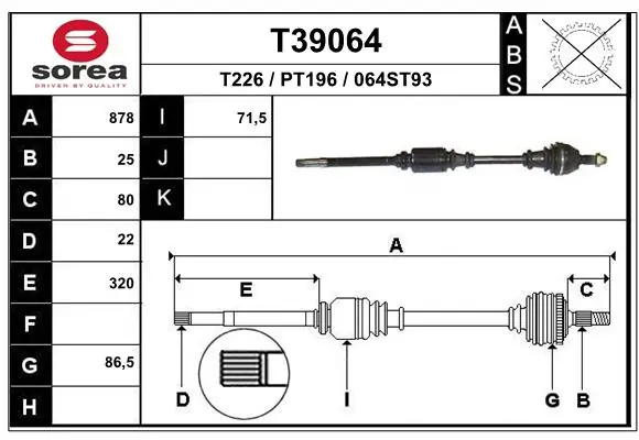 Drive Shaft T39064