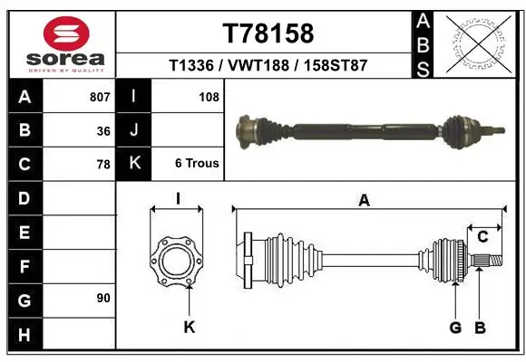 Drive Shaft T78158
