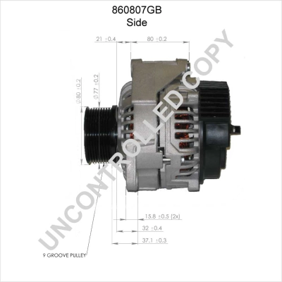 BOM-Prestolite 860807GB Alternator