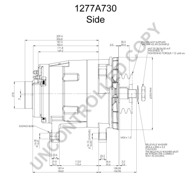 BOM-Prestolite 1277A730 Alternator