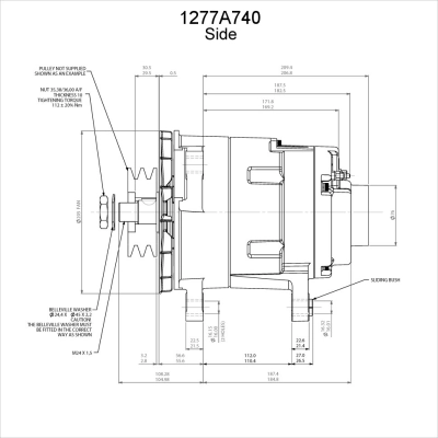 BOM-Prestolite 1277A740 Alternator