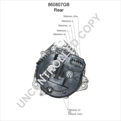 BOM-Prestolite 860807GB Alternator