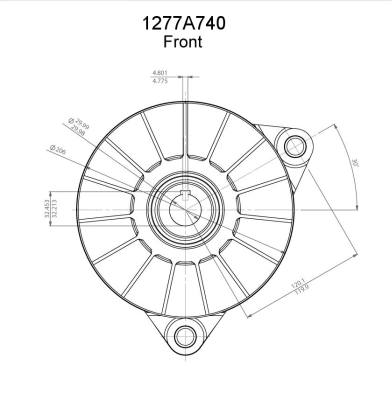 BOM-Prestolite 1277A740 Alternator