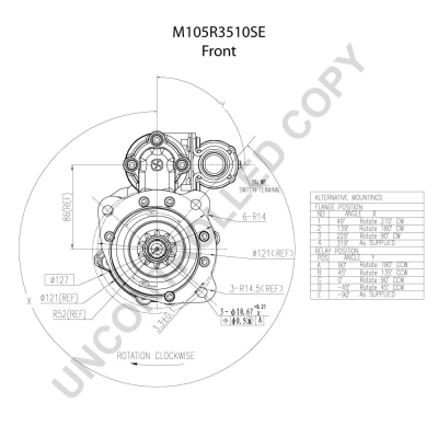 BOM-Prestolite M105R3510SE Starter