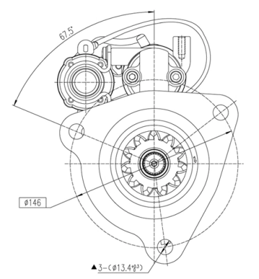 BOM-Prestolite M90R3547SE Starter