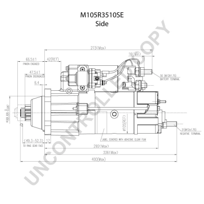 BOM-Prestolite M105R3510SE Starter