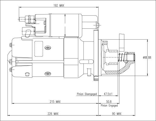 BOM-Prestolite M93R3059SE Starter
