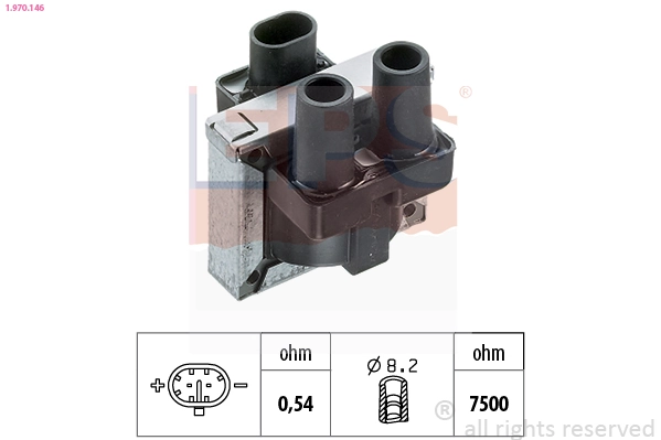 Ignition Coil Made in Italy - OE Equivalent 1.970.146