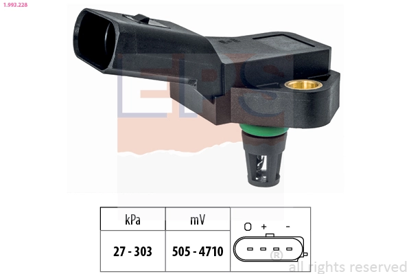 Air Pressure Sensor, altitude adaption Made in Italy - OE Equivalent 1.993.228