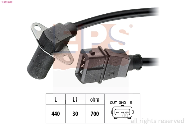 Sensor, crankshaft pulse Made in Italy - OE Equivalent 1.953.032