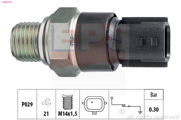 Oil Pressure Switch Made in Italy - OE Equivalent 1.800.181